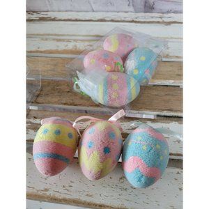 Egg Easter ornament spring set pink blue eggs